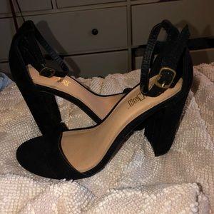 Womans black heals